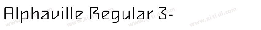 Alphaville Regular 3字体转换